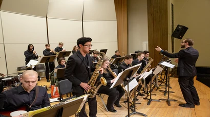 The School of Music's new Jazz Ensemble performs